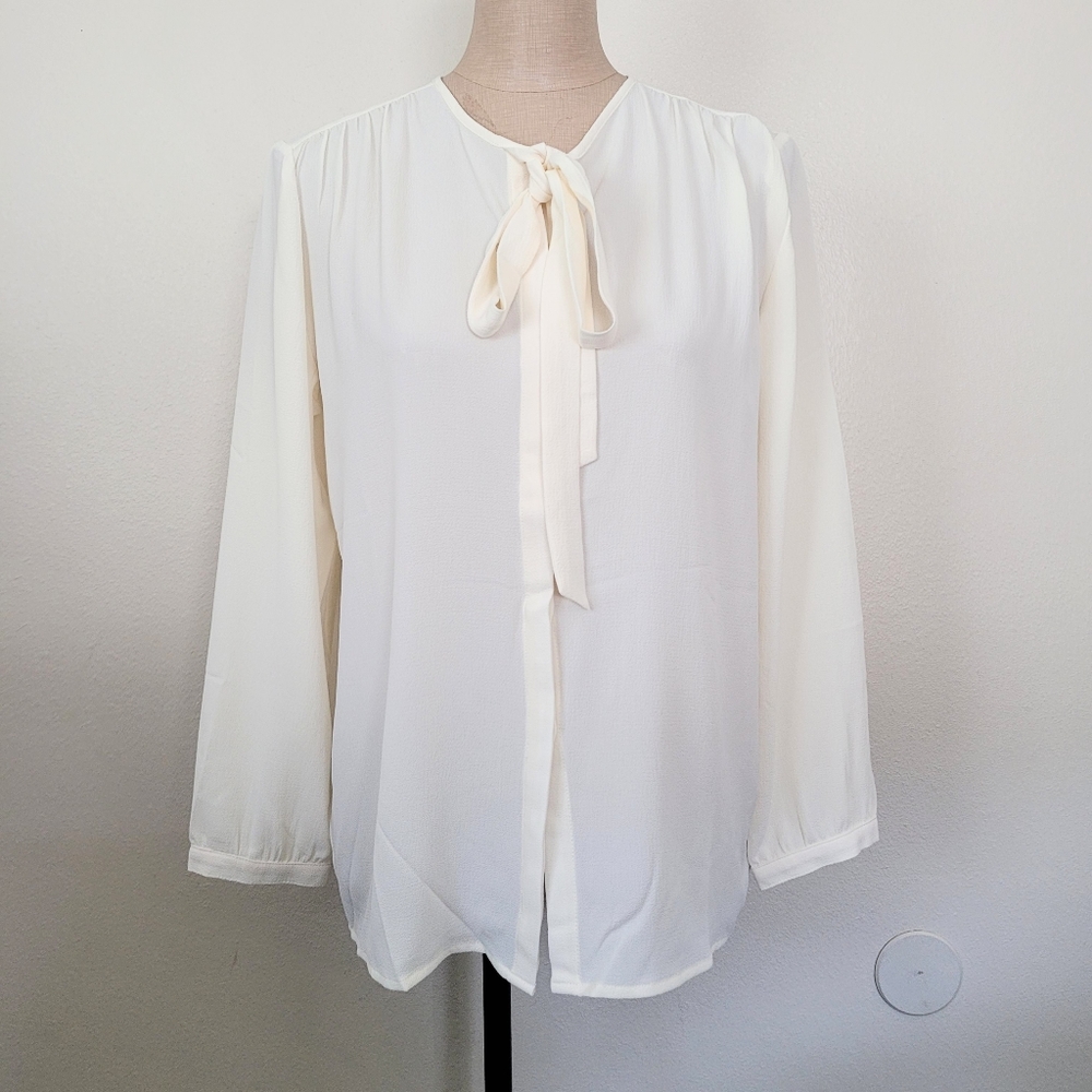 Relished ivory button down blouse L